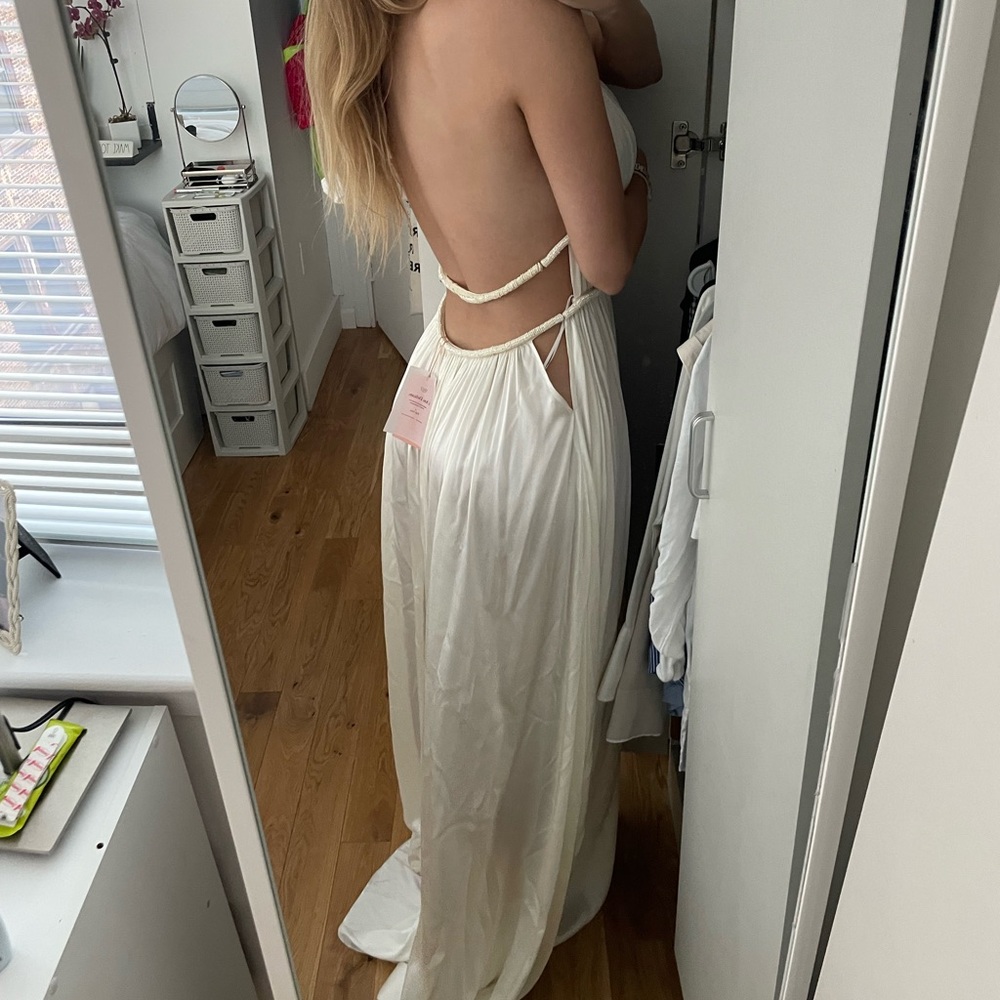 CULT GAIA Salee- Silk Open Back Gown - Picture 3 of 4